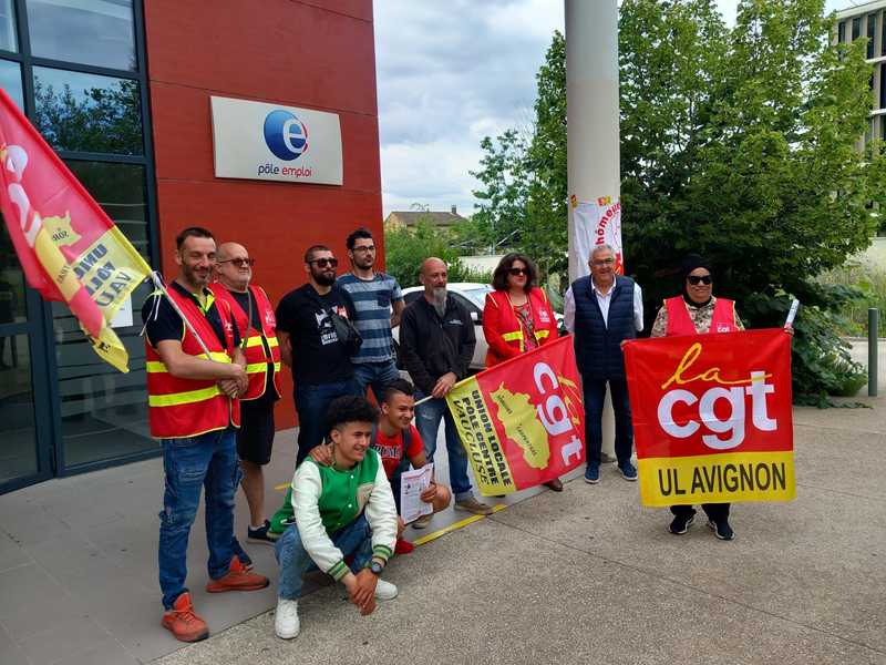 Tractage CGT devant France Travail – Contre la casse de l’assurance chômage