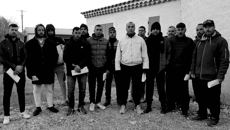 Contre l’esclavage moderne dans les champs ! Avec les 17 travailleurs marocains en lutte à Malemort du Comtat
